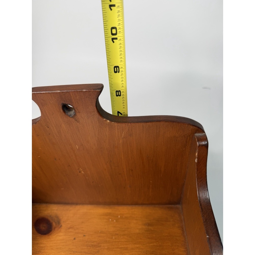 Vintage Nautical Wood Captains Book Shelf Solid Cherry Cottagecore Decor - Picture 8 of 9